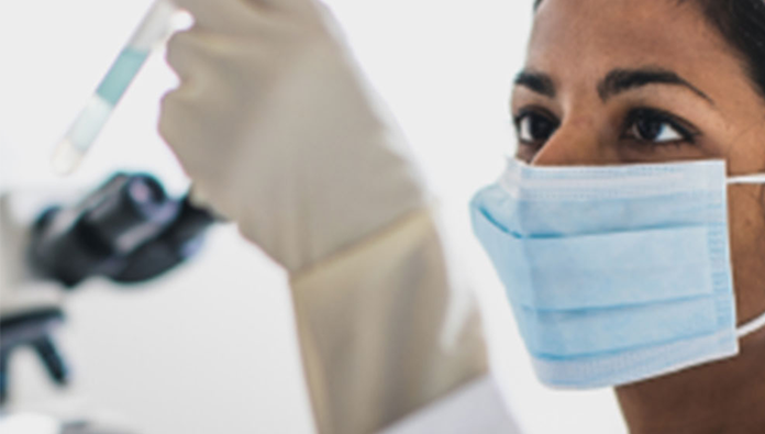 A lab technician A lab technician